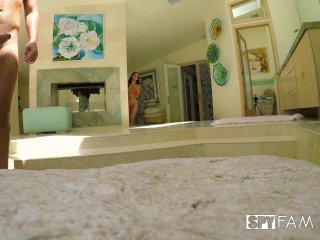 Tiny Latina Alina Lopez Joins Her Big Dick Step-Brother In The Shower screenshot number 0
