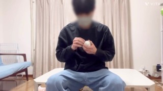 [Japanese man] I do muscle training and oil masturbation naked in front of you [Homemade] For women