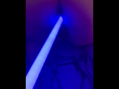 Big tits STAR WARS slut fucks a LIGHTSABER