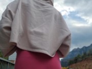 Preview 1 of Outdoors masturbation horny teen not resist and cum