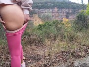 Preview 4 of Outdoors masturbation horny teen not resist and cum
