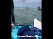 Preview 1 of Hotwife fucks friend on sail boat while hubby navigates at hedonism ii Jamaica