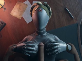 Atomic Heart Black Guy Tits Fuck Robot Girl Big Boobs Cum on the_Face Titjob AnimationGame