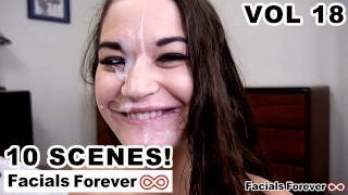 Facials Forever Compilation 10 Facials from Top Web Models Over 1 Hour - Volume 18