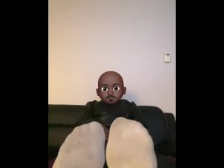 Black Memoji male feet in socks