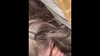Slut Wife's Backseat Blow Job And Cum Swallow