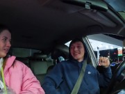 Preview 6 of Girl Sucking Dick Stranger in Car / Sucked All The Cum