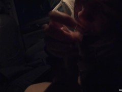 Girl Sucking Dick Stranger in Car / Sucked All The Cum