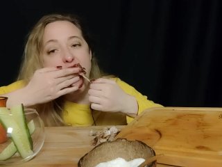 eating, relaxing, russian girl, fetish