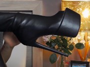 Preview 3 of Worship my leather boots and earn your right to unzip my leather pants !