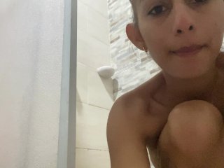 solo female, ducha, latin, masturbate