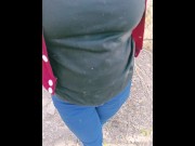 Preview 1 of Nisha showing boobs in public.. public pickup...