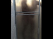 Preview 3 of He records me fucking in the bathroom with my boyfriend, he fucks me against the bathroom door