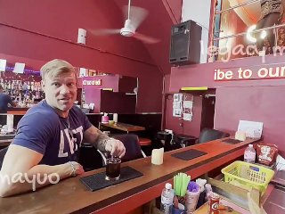 Sexy big boobs ass Asian Ladyboy fucks Magic Michel in the bar screenshot number 1