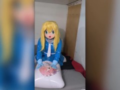 Kigurumi Blue Schoolgirl Humps Inflatable Breathplay