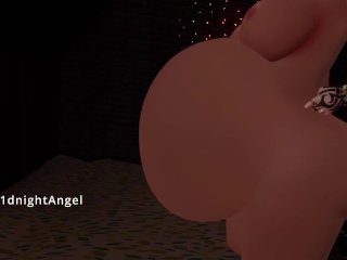 futa cum inflation, anime cumflation, belly bulge, big boobs