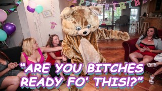 DANCING BEAR - Gang Of Slutty Bitches Going Crazy For Male Stripper Dick