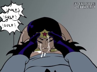 Batman Pounding Wonder Woman'sBoth Holes and Cum on Her_Face Cartoon Porn