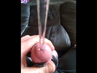 urethral penetration, sounding rod, vertical video, reality