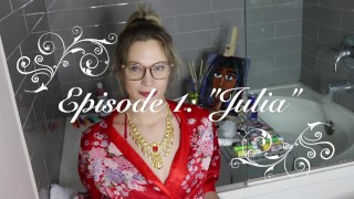 "Paint Hub: Episode 1: Julia" - Roxanna Redfoot paints a portrait topless in the tub!