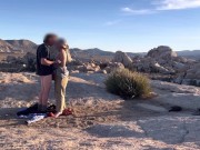 Preview 1 of LUA AND JAY HAVE OUTDOOR SEX ON TOP OF A ROCK BEAUTIFUL HIPPIE COUPLE SEX DOGGY SYLE