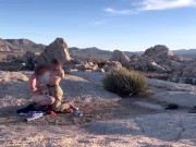 Preview 6 of LUA AND JAY HAVE OUTDOOR SEX ON TOP OF A ROCK BEAUTIFUL HIPPIE COUPLE SEX DOGGY SYLE