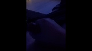 Stroking in dark so I dont wake my mates up