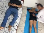 Preview 1 of I like the Masseur to Massage my Ass and Vagina in Front of my Cuckold Husband NTR Netorare