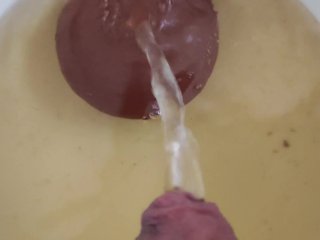 pissing, chocolate, amateur, solo male