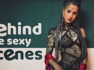 Anuskatzz Elegant Sexy Erotic Photoshooting behind the Scene Filmed by Lily Lu Filmz Vlog SFW Tattoo