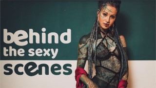 Elegante Sexy Erotische Fotoshoot Achter De Schermen Gefilmd Door Lily Lu Filmz Vlog SFW Tattoo