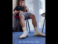 HAIRY LEGS WHITE SOCKS HANDJOB - Screenshot 3 of 16 - Handjob