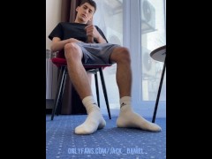 HAIRY LEGS WHITE SOCKS HANDJOB - Screenshot 4 of 16 - Jerk Off