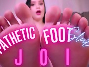 Preview 1 of Pathetic Foot Slut JOI - FemDom Jerk Off Instruction Feet Fetish - MissWinterWhite