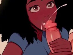 Hentai asmr head slurp the dick while he moans
