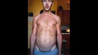Jock Shows Off Abs, Pushes Abs, Flexes Abs