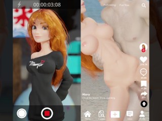 Orange-haired Beauties Feel Liberated and have Sex on the Beach | Tiktok Style