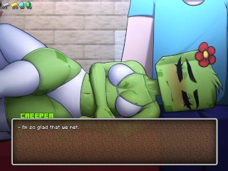 Minecraft Horny Craft - Part_28 Creeper_In Lingerie! Blowjob POV_By LoveSkySanHentai