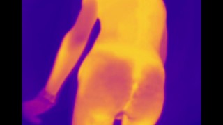 Tease - College Twink Massages Himself Infront of Thermal Camera