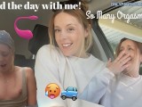 Jour Vlog Orgasme !! Rejoignez-moi pour une journée complète de plaisir public luxuriant, BTS et tellement de cumming !