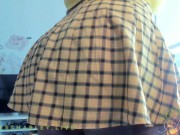 Preview 5 of Looking Up the BBW Ebony Student's Skirt