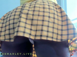 Looking up the BBW Ebony Student's Skirt