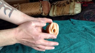 Sexy fun with my Julia Ann MILF pussy stroker toy - huge cumshot at the end HOT!