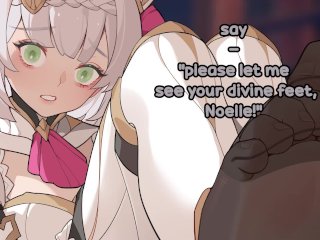 noelle genshin, hentai joi, 60fps, hentai feet joi