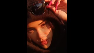 Public blowjob with facial but it's so cold out here [POV]