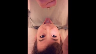 Femboy Twink Swallows Her Cum
