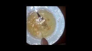 John is Pissing all out on two Plates