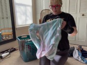 Preview 4 of V182 SFW: Dig through the dirty laundry hamper and smell all of my panties clothes nylons (Full Vid)