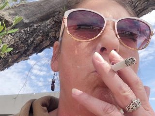 smoking, public, verified amateurs, solo female