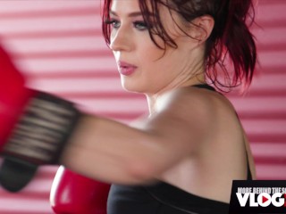 Stunning Redhead Jessica Ryan Pounded At the Gym BTS